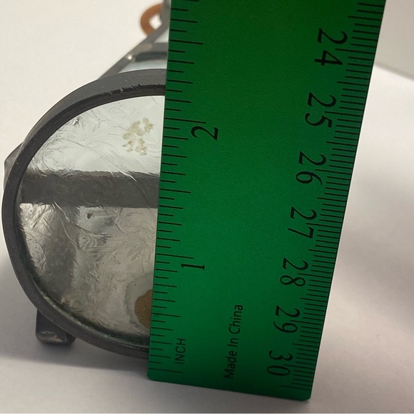 Vintage Angel Figurine White Stained Glass cooper halo art glass Sculpture - Picture 9 of 16